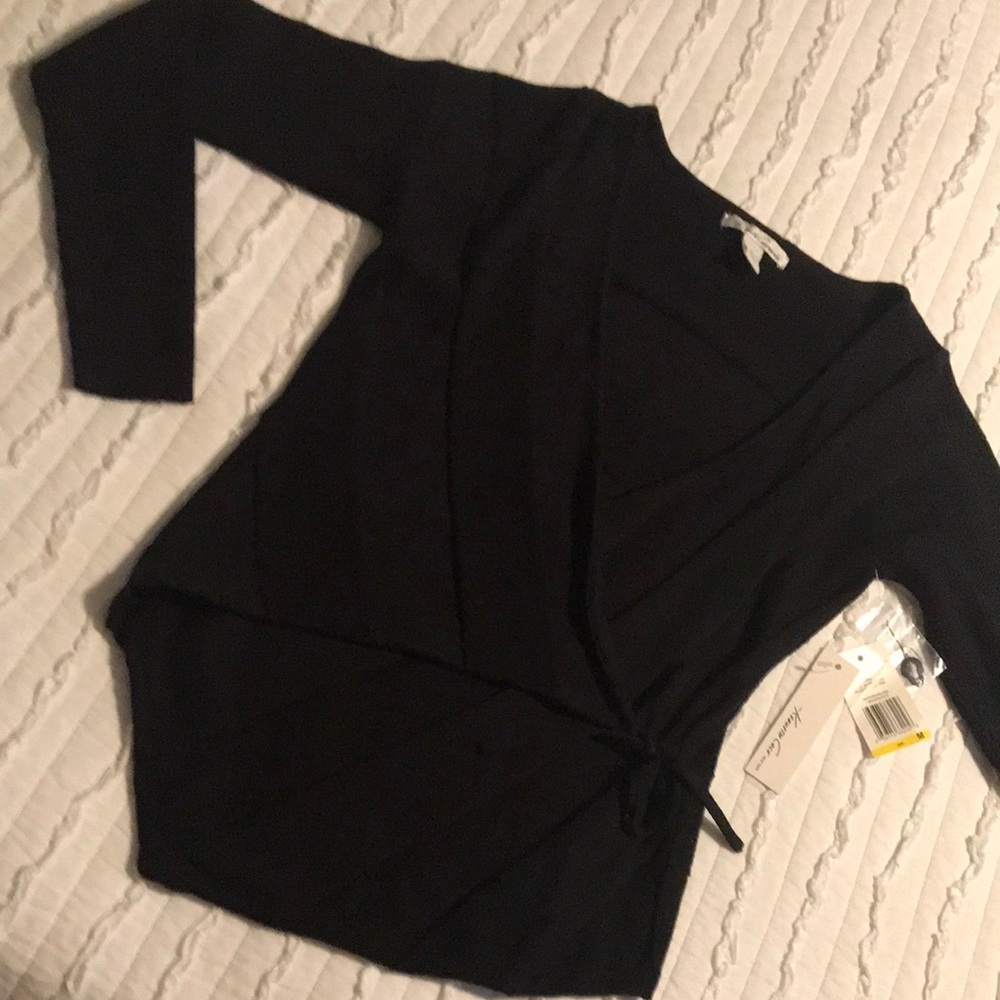 NEW with tags Kenneth Cole black wrap sweater